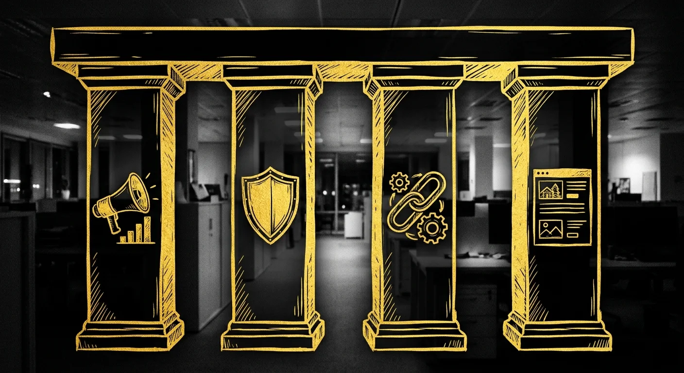 four pillars of full Amazon channel management framework diagram