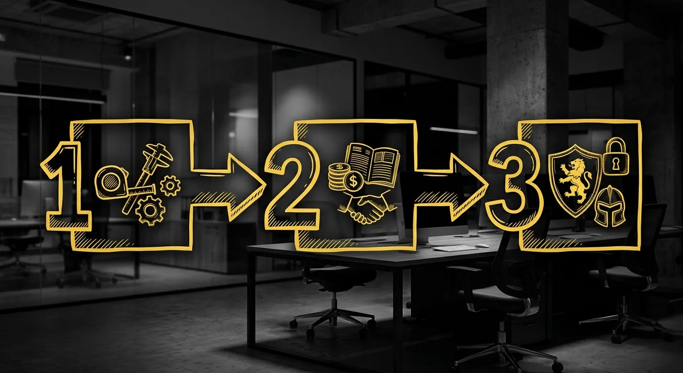 Three phase Amazon TACoS optimization framework showing baseline measurement budget alignment and catalog defense integration
